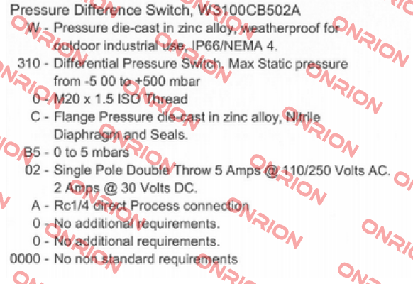 W-310-0-C-B5-02-A                    Delta Controls