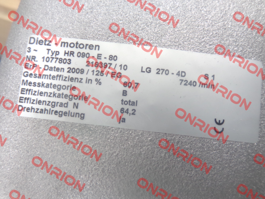 HR 090-E-80-124HZ-3,0-INVB  Dietz-Motoren