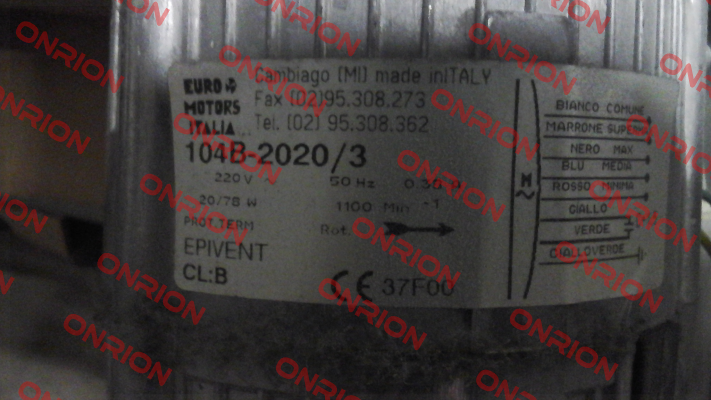 104 B - 2020 / 3 obsolete, alternative 104B-3045/1Q Euro Motors Italia