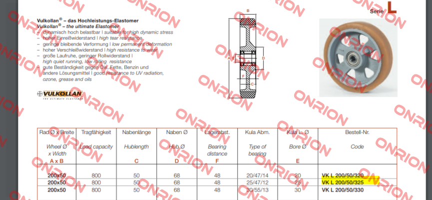 VK.L 200/50/325 Vulkoprin