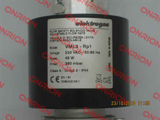 VML-3-RP1 - 230 VAC - 50/60 Hz - 360 mbar (stock) Elektrogas