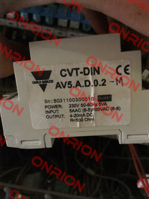 AV5.A.D.0.2 S/N: BG3110030001G Carlo Gavazzi