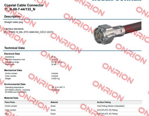 SUH00555 Huber Suhner