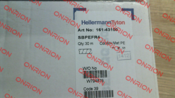 p/n: 161-43100; Type: SBPEFR4 Hellermann Tyton