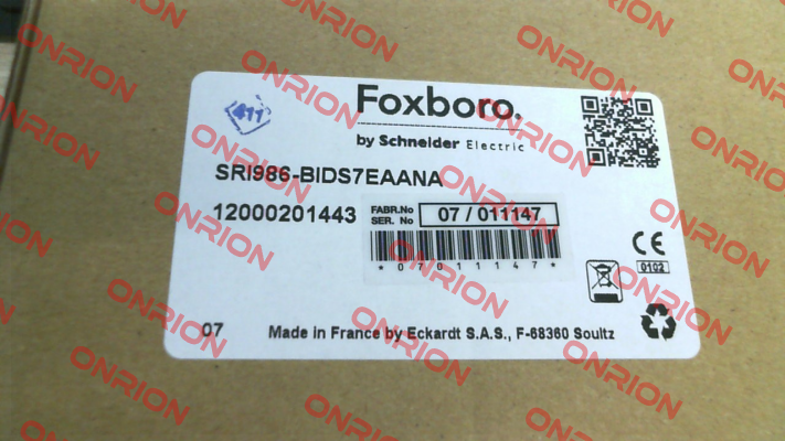 SRI986-BIDS7ZZZNA Foxboro (by Schneider Electric)