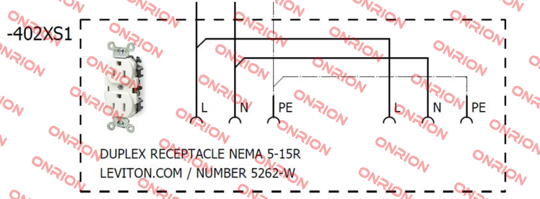 252-05262-00w - NEMA 5-15R  Leviton