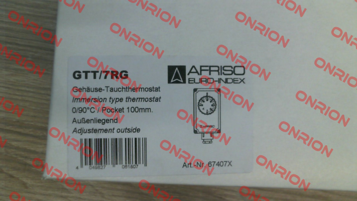 Nr.: 67407X Type: GTT/7RG 0/90°C 100mm IMIT (Afriso)