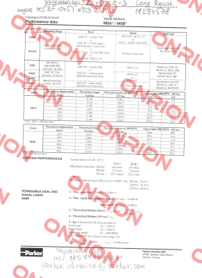 M5BF-0451 N03B1M3 M294587  Parker