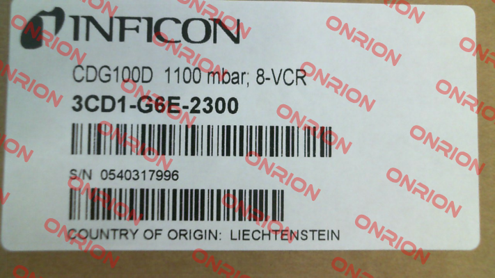 CDG100D, Nr. 3CD1-G6E-2300 Inficon