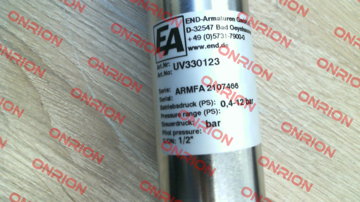 UV330123 End Armaturen