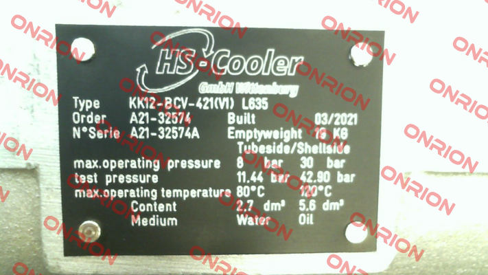 KK12-BCV-421(V1) L635 HS Cooler