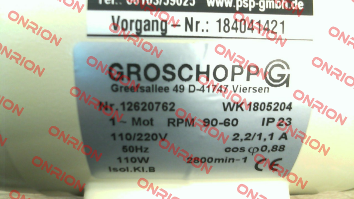 VE31-D-L-25-S i= 10:1, WK 1805204 Groschopp