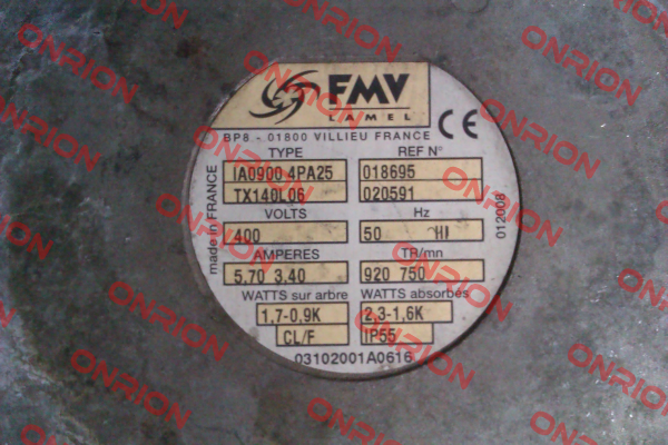 IA0900 4PA25 TX140L06 400V50HZ FMV-Lamel (now Ziehl Abegg)