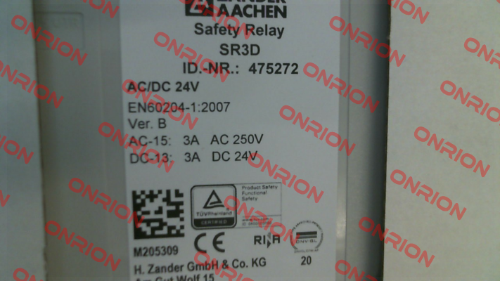 475272 / SR3D AC/DC 24V ZANDER AACHEN