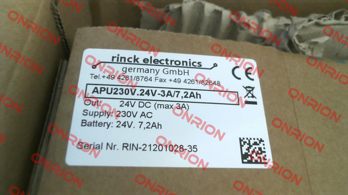 APU230V.24V-3A/7,2Ah Rinck Electronic