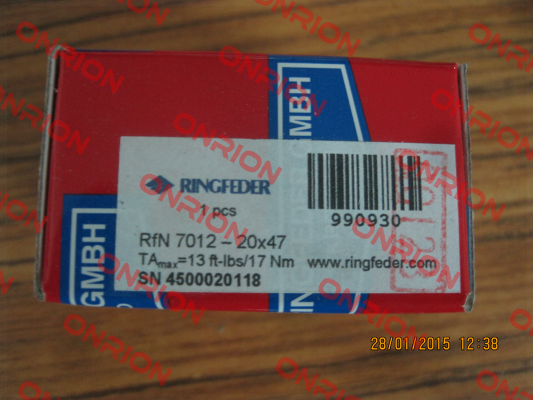 RFN7012 20X47 Ringfeder