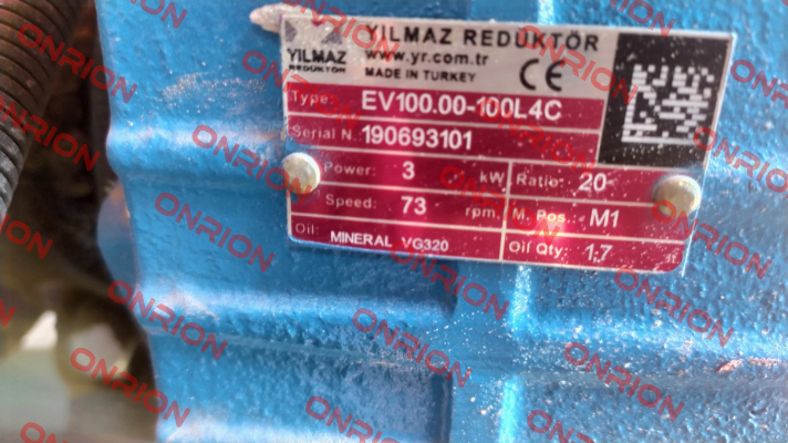 EV100.00-100L/4 Yılmaz Redüktör