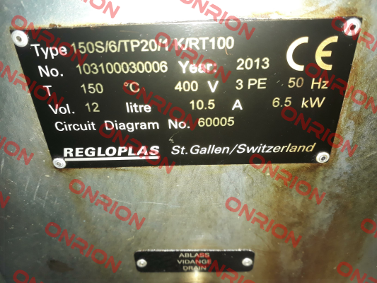 150S/6KW/TP20/1K/RT100 Regloplas