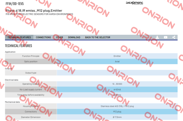 FFIH/00-1EV5 Micro Detectors / Diell