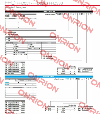 FHD-051-5-B-A-G1-A16-R-P01 MP Filtri