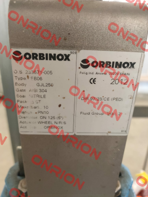 Typ EB06 PN10 DN 125 Orbinox