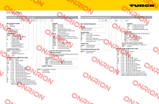 RKC4.5T-20-RSC4.5T/S101/CS10288 Turck