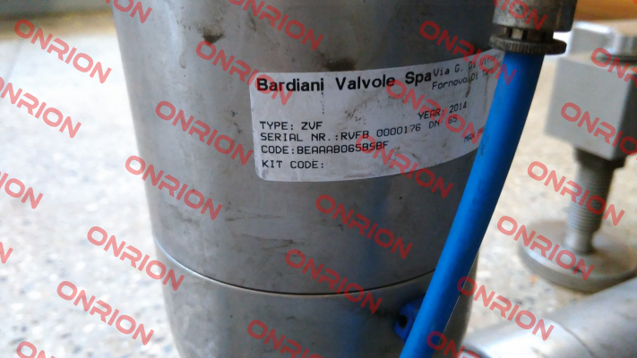 SERVICE KIT PRODUCT SIDE FOR VALVE VVF418S065  Bardiani Valvole