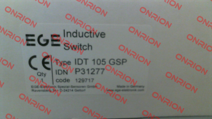 p/n: P31277, Type: IDT 105 GSP Ege